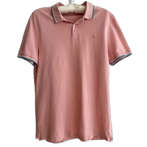 BEN SHERMAN Original Classic Fit Short Sleeve Pink Polo Shirt Preppy Academia